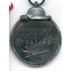 German WW2 Eastern front medal with bag of issue '23'