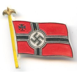 German WW2 WHW Flag tinne 'Tr�geflagge der Kriegsschiffe'