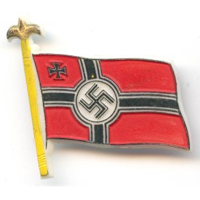 German WW2 WHW Flag tinne 'Tr�geflagge der Kriegsschiffe'
