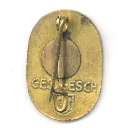 German WW2 RAD Golden 'Arbeits Dank' honor badge 'H. Aurich'