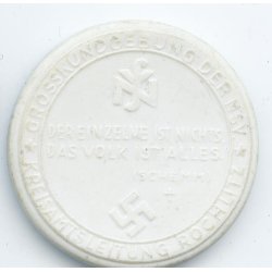 German WW2 NSV-Gro�kundgebung 1935 Meissen porcelain plaque
