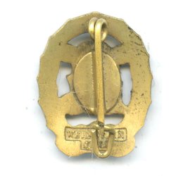German WW2 DRL sports badge in gold 'Jena Wernstein' badge