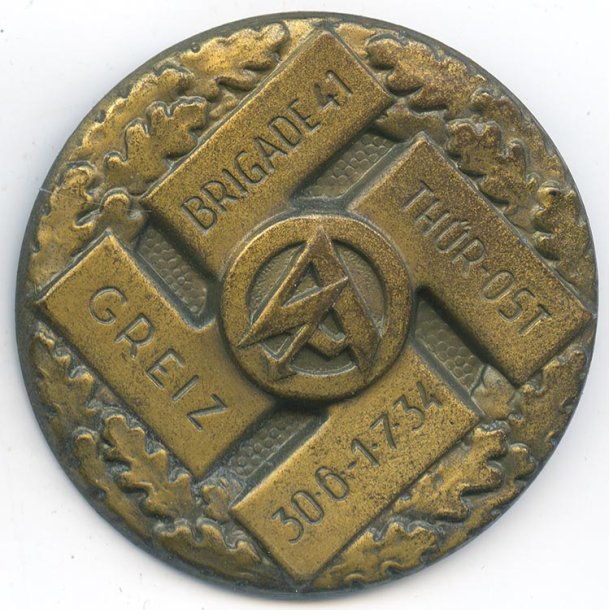 German WW2 SA Brigade 41 - Greiz - Th�ringen-Ost - June 30th 1934