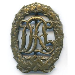 German WW2 DRL sports badge in bronze 'Jena Wernstein'