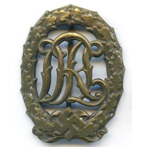 German WW2 DRL sports badge in bronze 'Jena Wernstein'