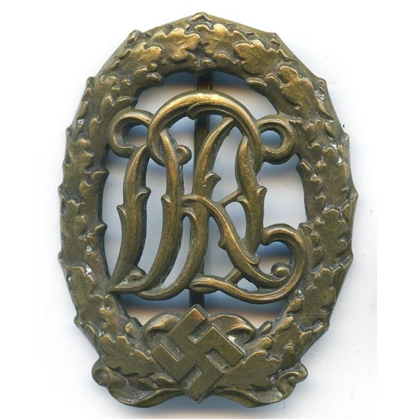 German WW2 DRL sports badge in bronze 'Jena Wernstein'