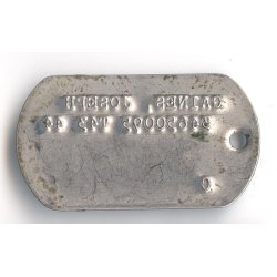 US WW2 Dog tag - Joseph Gaines