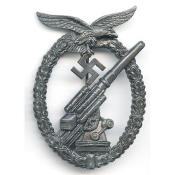 German WW2 Luftwaffe Flak Artillery badge 'Ball hinge'