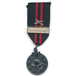 Finnish WW2 Winter war medal with Swords for combatants 'MANTSINSAARI'
