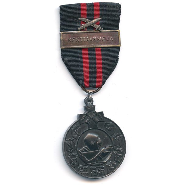 Finnish WW2  Winter War medal 1939-40 for Foreigners with Kentt�armeija clasp and swords