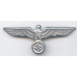 German WW2 Army EM/NCO/Officer's visor cap eagle in metal