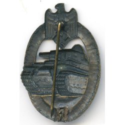 German WW2 Panzer Assault Badge  in Bronze 'A.S'