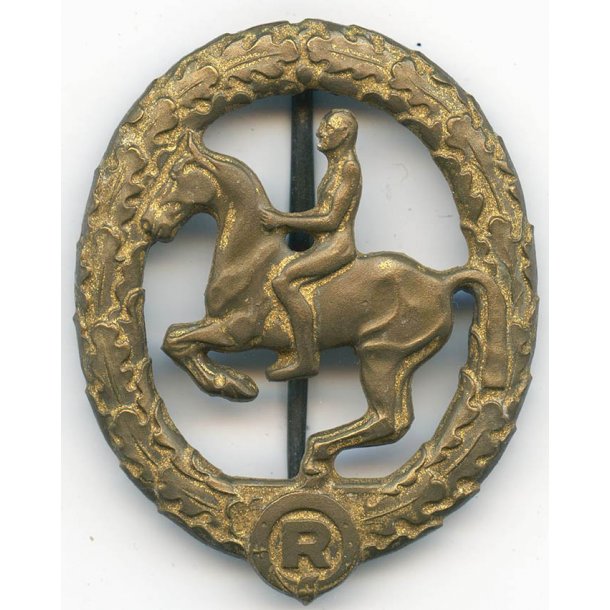 Horse Rider's badge in bronze/gold 1957 'Steinhauer &amp; Luck'
