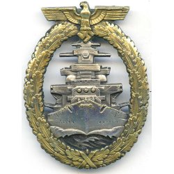 German WW2 Kriegsmarine High Seas Fleet War Badge 'Schwerin'