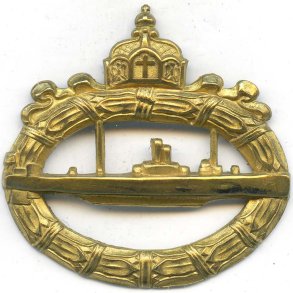 German WW1 U-boat badge -Hollow 