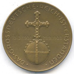 German WW2 NSDAP bronze coin 'Das Grossdeutsche Reich ist erstanden'