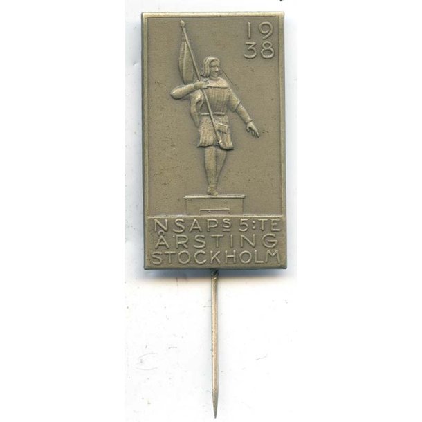 Swedish WW2 NSAP 5th annual meeting Stockholm 1938 pin
