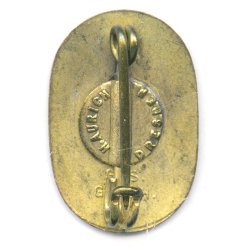 German WW2 RAD Golden 'Arbeits Dank' honor badge 'H. Aurich'