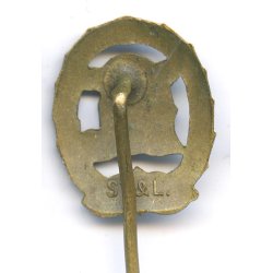 German WW2 DRL sports badge in gold/bronze 'St&L'
