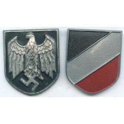 German WW2 Army Tropical pith helmet insignia set