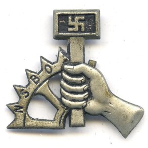 German WW2 NSBO member's cap badge