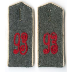 German WW1 Preussen Infanterie Regiment 93 shoulder boards