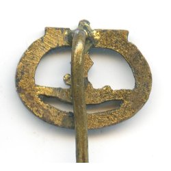  German WW2 Kriegsmarine U-boat War miniature badge  - 16 mm