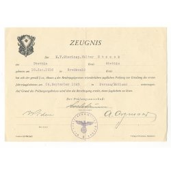 German WW2 Ober inspektor Walter Staack - Military administration paper group