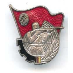 East German DDR shooting badge in silver