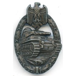 German WW2 Panzer Assault Badge  in bronce 'Deumer'