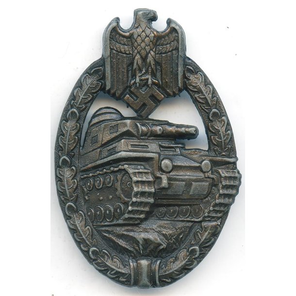 German WW2 Panzer Assault Badge  in bronce 'Deumer'