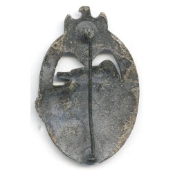 German WW2 Panzer Assault Badge  in Silver 'A.S'