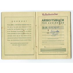 German WW2 Arbeitsbuch fur Ausl�nder - Deutches Reich