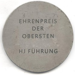 German WW2 Hitler Jugend - 4th National Ski Competition 1939  Prize Medal, By Deschler &amp; Sohn