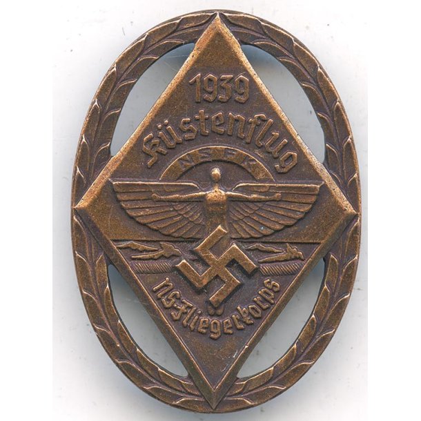 German WW2 N.S.F.K. K�stenflug 1939 badge