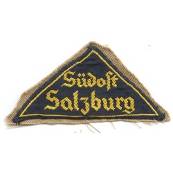 German WW2 HJ Standard Bearer &amp; HJ triangle S�dost Salzburg cut-off insignia set