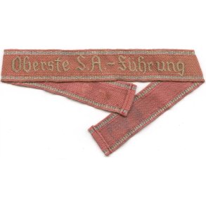 German WW2 Oberste SA Fuhrung Cuff Title