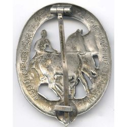 German WW2 Horse driver's badge in Silver "Chr Lauer"