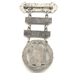 US WW2 Marine Corps Expert marksman badge with Ex. Pistol &amp; Ex. Bayonet qualification bar