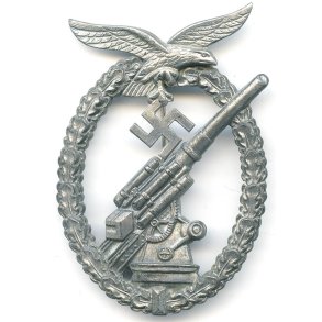 German WW2 Luftwaffe Flak Artillery badge 'Ball hinge'