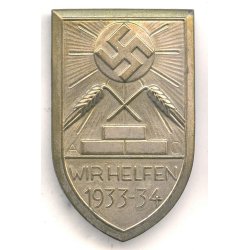 German WW2 "Wir Helfen 1933-34" Winterhilfswerke badge