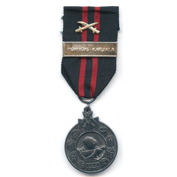 Finnish WW2 Finnish Winter war medal with Swords 'POHJOIS-KARJALA'
