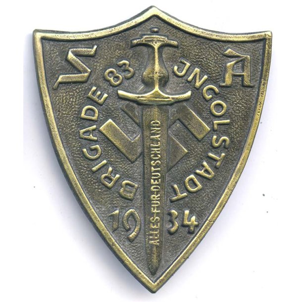 German WW2 Ingolstadt SA Brigade 83 Meeting Badge 1934