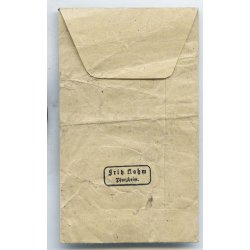 German WW2 Wound badge in black 1939 '129FK', Fritz Kohm, Pforzheim