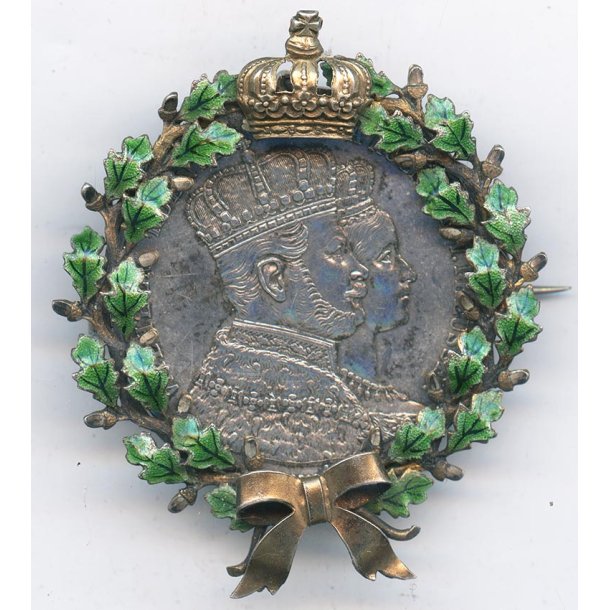 German Prussian Patriotic Brooch for the Coronation of Kaiser Wilhelm and Queen Augusta 1861