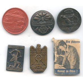 German WW2 6 x small badges etc