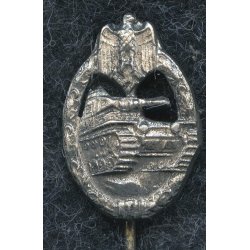 German WW2 Panzer assault badge in silver 16mm miniature