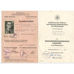 German WW2 Ober inspektor Walter Staack - Military administration paper group