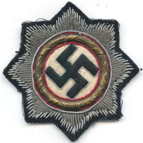 German WW2 German Cross in gold - cloth version