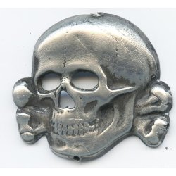 German WW2 Waffen-SS visor cap skull/totenkopf 'RZM 52'